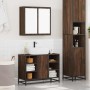 Set de muebles baño 2 pzas madera contrachapada marrón roble by , Bathroom furniture - Ref: Foro24-3300914, Price: 145,22 €, ...