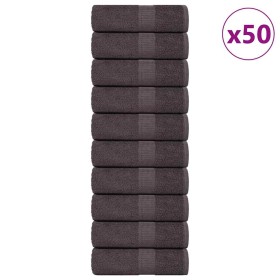 Toallas invitados 50 uds 100% algodón antracita 30x50 cm 360gsm de , Toallas - Ref: Foro24-136680, Precio: 73,45 €, Descuento: %