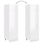 Armario de frigorífico madera ingeniería blanco brillo de vidaXL, Armarios de cocina - Ref: Foro24-802543, Precio: 199,27 €, ...