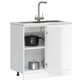 Mueble bajo de cocina Porto madera contrachapada blanca by , Kitchen cabinets - Ref: Foro24-854298, Price: 81,13 €, Discount: %