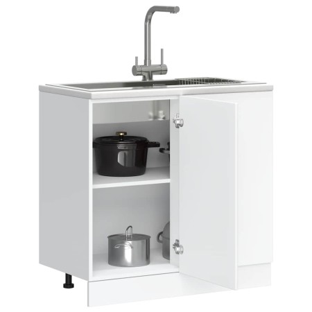 Mueble bajo de cocina Porto madera contrachapada blanca von , Küchenschränke - Ref: Foro24-854298, Preis: 81,13 €, Rabatt: %