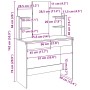 Tocador con espejo envejecida 96x39x142 cm von , Schlafzimmerkommoden - Ref: Foro24-857011, Preis: 108,79 €, Rabatt: %