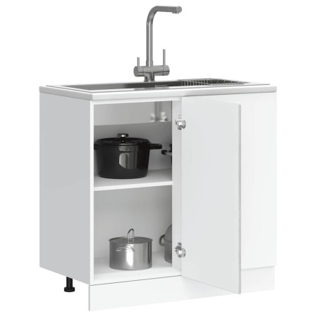 Mueble bajo de cocina porto gris cemento madera reconstituida de , Armarios de cocina - Ref: Foro24-854302, Precio: 80,04 €, ...