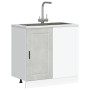 Mueble bajo de cocina porto gris cemento madera reconstituida de , Armarios de cocina - Ref: Foro24-854302, Precio: 80,04 €, ...