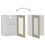 Hanging glass and wood cabinet, engineered oak, 40x31x60 cm. by vidaXL, Kitchen cabinets - Ref: Foro24-802508, Price: 43,89 €...