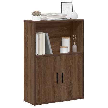 Estantería madera de ingeniería marrón roble 60x24x85 cm by , Bookcases and shelves - Ref: Foro24-860415, Price: 63,44 €, Dis...