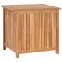 Caja de almacenaje de jardín madera maciza de teca 60x50x58 cm de vidaXL, Cajas de almacenaje para exteriores - Ref: Foro24-3...