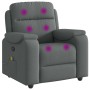 Sillón de masaje reclinable de tela gris oscuro by , Armchairs - Ref: Foro24-4015691, Price: 242,96 €, Discount: %