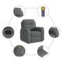 Sillón de masaje reclinable de tela gris oscuro by , Armchairs - Ref: Foro24-4015691, Price: 242,96 €, Discount: %