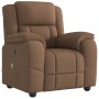 Sillón reclinable con masaje de tela marrón by , Armchairs - Ref: Foro24-4015714, Price: 244,52 €, Discount: %