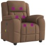 Sillón reclinable con masaje de tela marrón by , Armchairs - Ref: Foro24-4015714, Price: 244,52 €, Discount: %