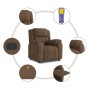 Sillón reclinable con masaje de tela marrón by , Armchairs - Ref: Foro24-4015714, Price: 244,52 €, Discount: %