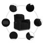 Sillón reclinable de tela negro de , Sillones - Ref: Foro24-4015702, Precio: 232,45 €