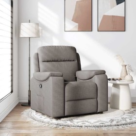 Sillón reclinable de tela gris taupe by , Armchairs - Ref: Foro24-4015687, Price: 192,33 €, Discount: %