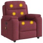 Sillón de masaje reclinable de tela color vino tinto by , Armchairs - Ref: Foro24-4015693, Price: 204,21 €, Discount: %