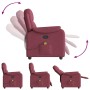 Sillón de masaje reclinable de tela color vino tinto by , Armchairs - Ref: Foro24-4015693, Price: 204,21 €, Discount: %