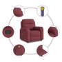 Sillón de masaje reclinable de tela color vino tinto by , Armchairs - Ref: Foro24-4015693, Price: 204,21 €, Discount: %