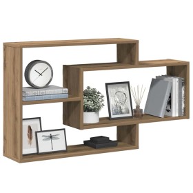 Estante de pared madera ingeniería roble artisian 104x20x58,5cm by , Shelves and shelves - Ref: Foro24-855823, Price: 55,43 €...