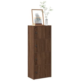 Estantería madera de ingeniería marrón roble 40x24x102 cm by , Bookcases and shelves - Ref: Foro24-860379, Price: 76,25 €, Di...