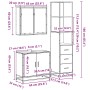 Juego de muebles de baño 3 pzas madera contrachapada negro von , Badezimmermöbel - Ref: Foro24-3301125, Preis: 253,77 €, Raba...