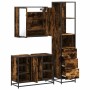 Set de muebles baño 3 pzas madera contrachapada roble ahumado by , Bathroom furniture - Ref: Foro24-3301152, Price: 232,99 €,...