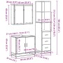 Set de muebles baño 3 pzas madera contrachapada roble ahumado by , Bathroom furniture - Ref: Foro24-3301127, Price: 212,46 €,...