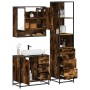 Set de muebles baño 3 pzas madera contrachapada roble ahumado by , Bathroom furniture - Ref: Foro24-3301167, Price: 250,87 €,...