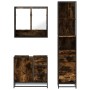 Set de muebles baño 3 pzas madera contrachapada roble ahumado by , Bathroom furniture - Ref: Foro24-3301167, Price: 250,87 €,...