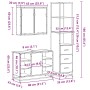 Juego de muebles de baño 3 pzas madera contrachapada negro von , Badezimmermöbel - Ref: Foro24-3301150, Preis: 268,22 €, Raba...