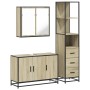 Set de muebles de baño 3 pzas madera contrachapada roble Sonoma by , Bathroom furniture - Ref: Foro24-3301131, Price: 270,91 ...