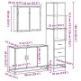 Set de muebles de baño 3 pzas madera contrachapada roble Sonoma by , Bathroom furniture - Ref: Foro24-3301131, Price: 270,91 ...