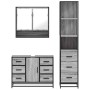 Set de muebles de baño 3 pzas madera contrachapada gris sonoma by , Bathroom furniture - Ref: Foro24-3301173, Price: 318,12 €...