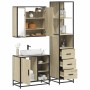Set de muebles de baño 3 pzas madera contrachapada roble Sonoma von , Badezimmermöbel - Ref: Foro24-3301146, Preis: 261,92 €,...