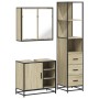 Set de muebles de baño 3 pzas madera contrachapada roble Sonoma von , Badezimmermöbel - Ref: Foro24-3301146, Preis: 261,92 €,...