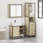 Set de muebles de baño 3 pzas madera contrachapada roble Sonoma von , Badezimmermöbel - Ref: Foro24-3301146, Preis: 261,92 €,...