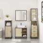 Set de muebles de baño 3 pzas madera contrachapada roble Sonoma von , Badezimmermöbel - Ref: Foro24-3301146, Preis: 261,92 €,...