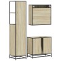 Set de muebles de baño 3 pzas madera contrachapada roble Sonoma von , Badezimmermöbel - Ref: Foro24-3301146, Preis: 261,92 €,...