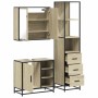 Set de muebles de baño 3 pzas madera contrachapada roble Sonoma von , Badezimmermöbel - Ref: Foro24-3301146, Preis: 261,92 €,...