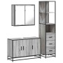 Set de muebles de baño 3 pzas madera contrachapada gris sonoma von , Badezimmermöbel - Ref: Foro24-3301133, Preis: 274,65 €, ...