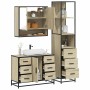 Set de muebles de baño 3 pzas madera contrachapada roble Sonoma by , Bathroom furniture - Ref: Foro24-3301171, Price: 301,51 ...