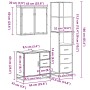 Set de muebles de baño 3 pzas madera contrachapada gris sonoma von , Badezimmermöbel - Ref: Foro24-3301138, Preis: 286,17 €, ...