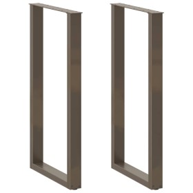 Patas de mesa centro forma U 2uds acero natural 60x(110-111) cm de , Patas para mesas - Ref: Foro24-4013251, Precio: 102,52 €...