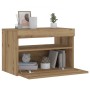 Mesilla de noche con luces LED roble artesanal 60x35x40 cm by , Nightstands - Ref: Foro24-3329176, Price: 52,27 €, Discount: %
