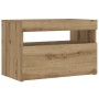 Mesilla de noche con luces LED roble artesanal 60x35x40 cm by , Nightstands - Ref: Foro24-3329176, Price: 52,27 €, Discount: %