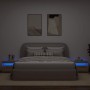 Mesilla de noche con luces LED roble artesanal 60x35x40 cm by , Nightstands - Ref: Foro24-3329176, Price: 52,27 €, Discount: %