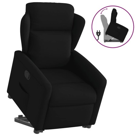 Sillón reclinable elevable tela negro by , Armchairs - Ref: Foro24-3303136, Price: 267,69 €, Discount: %