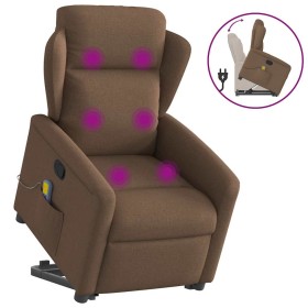 Silla de masaje reclinable de pie de tela marrón by , Armchairs - Ref: Foro24-3303148, Price: 271,02 €, Discount: %