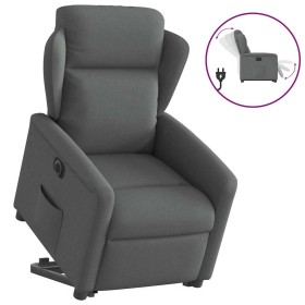 Sillón eléctrico reclinable elevable de tela gris oscuro de , Sillones - Ref: Foro24-3303155, Precio: 313,15 €, Descuento: %