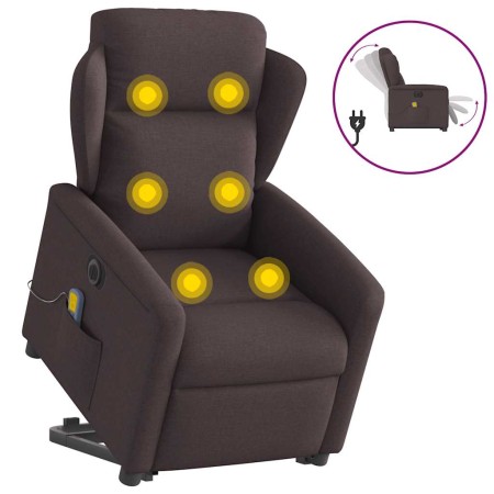 Sillón masaje eléctrico reclinable elevable tela marrón oscuro von , Sessel - Ref: Foro24-3303169, Preis: 315,94 €, Rabatt: %