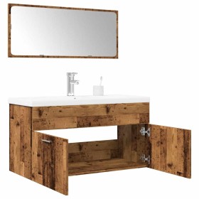 Juego de muebles de baño 3 piezas madera ingeniería envejecida de , Muebles de baño - Ref: Foro24-3328587, Precio: 273,75 €, ...